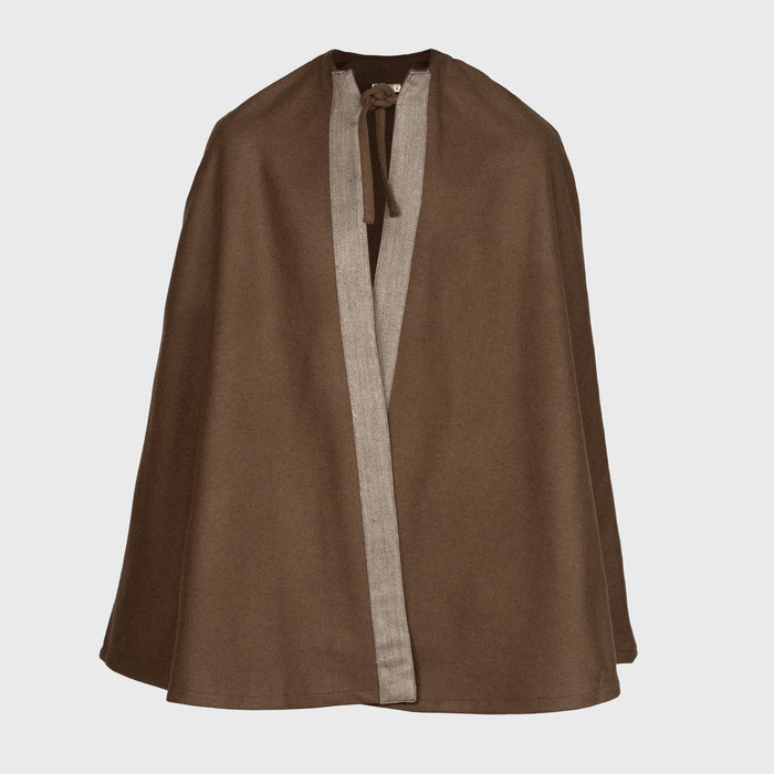 Viking Half-Circle Cloak, Brown - Grimfrost