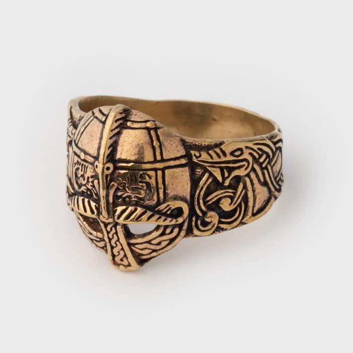 Viking Helmet Ring, Bronze