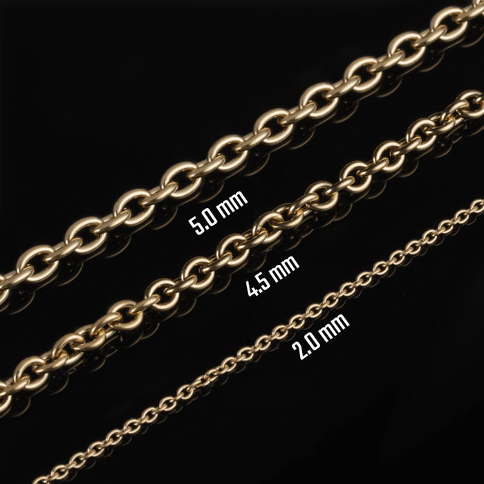Viking O Chain, Gold Plated