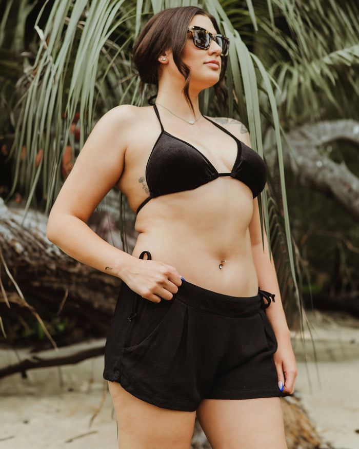 Women's Lounge Shorts - Black - Dixxon Flannel Co.