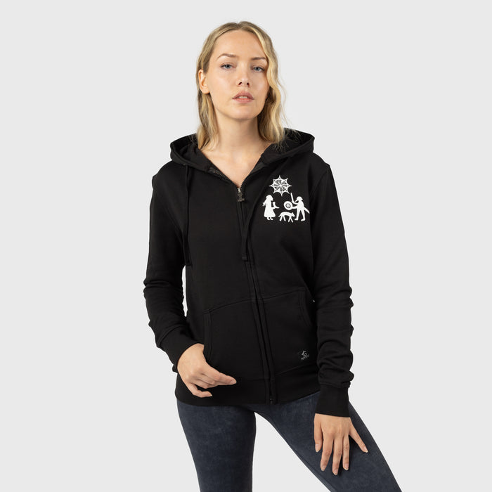 Women's Premium Zip Hoodie, Gute Stone, Black