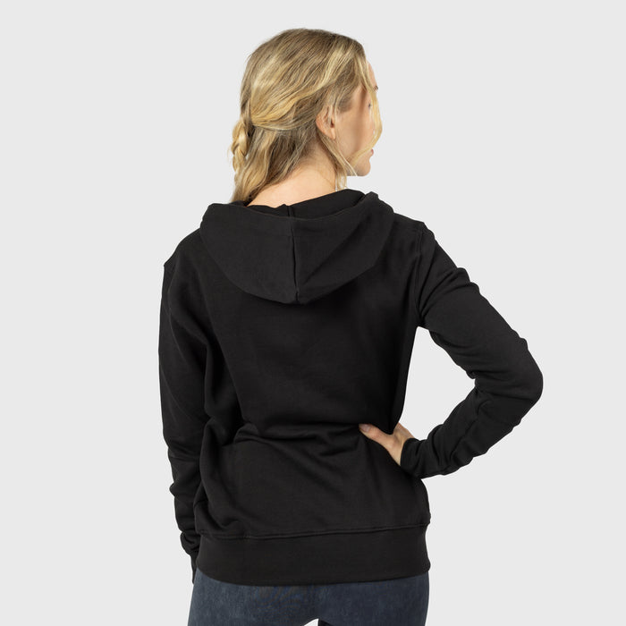 Women's Premium Zip Hoodie, Runic Ship, Black