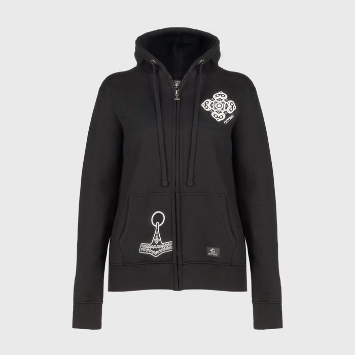 Women's Premium Zip Hoodie, Volund, Black