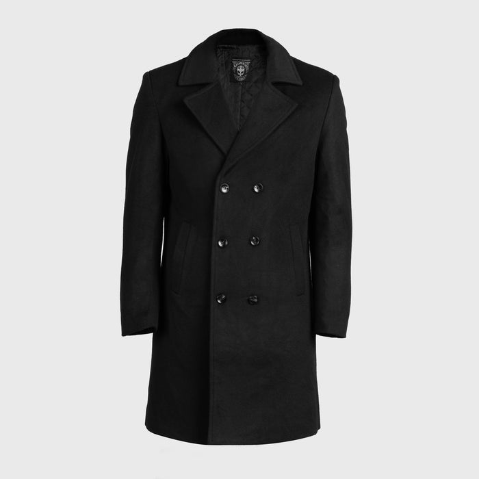Wool Coat, Black - Grimfrost