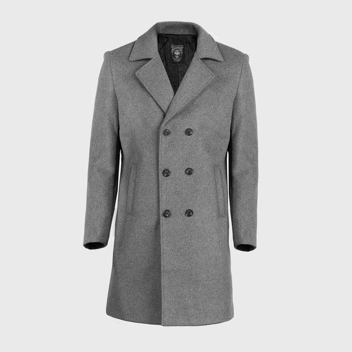Wool Coat, Grey - Grimfrost