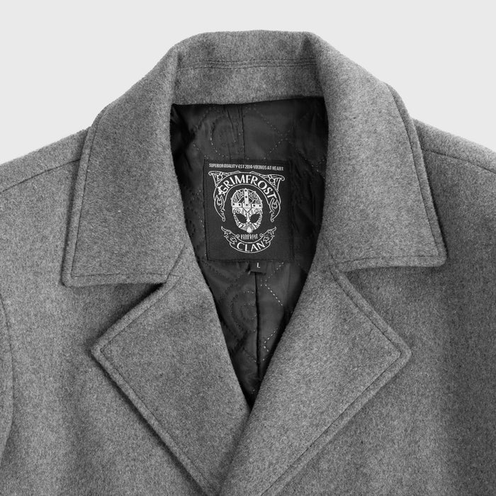 Wool Coat, Grey - Grimfrost